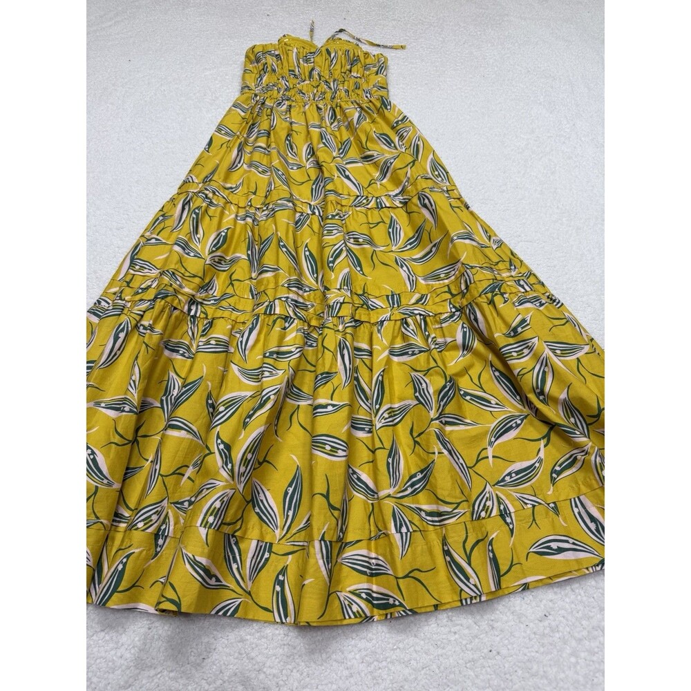 Anthropologie Maxi Dress Yellow Somerset Strapless Vacay Boho Preppy Size XS NWT - Picture 8 of 12